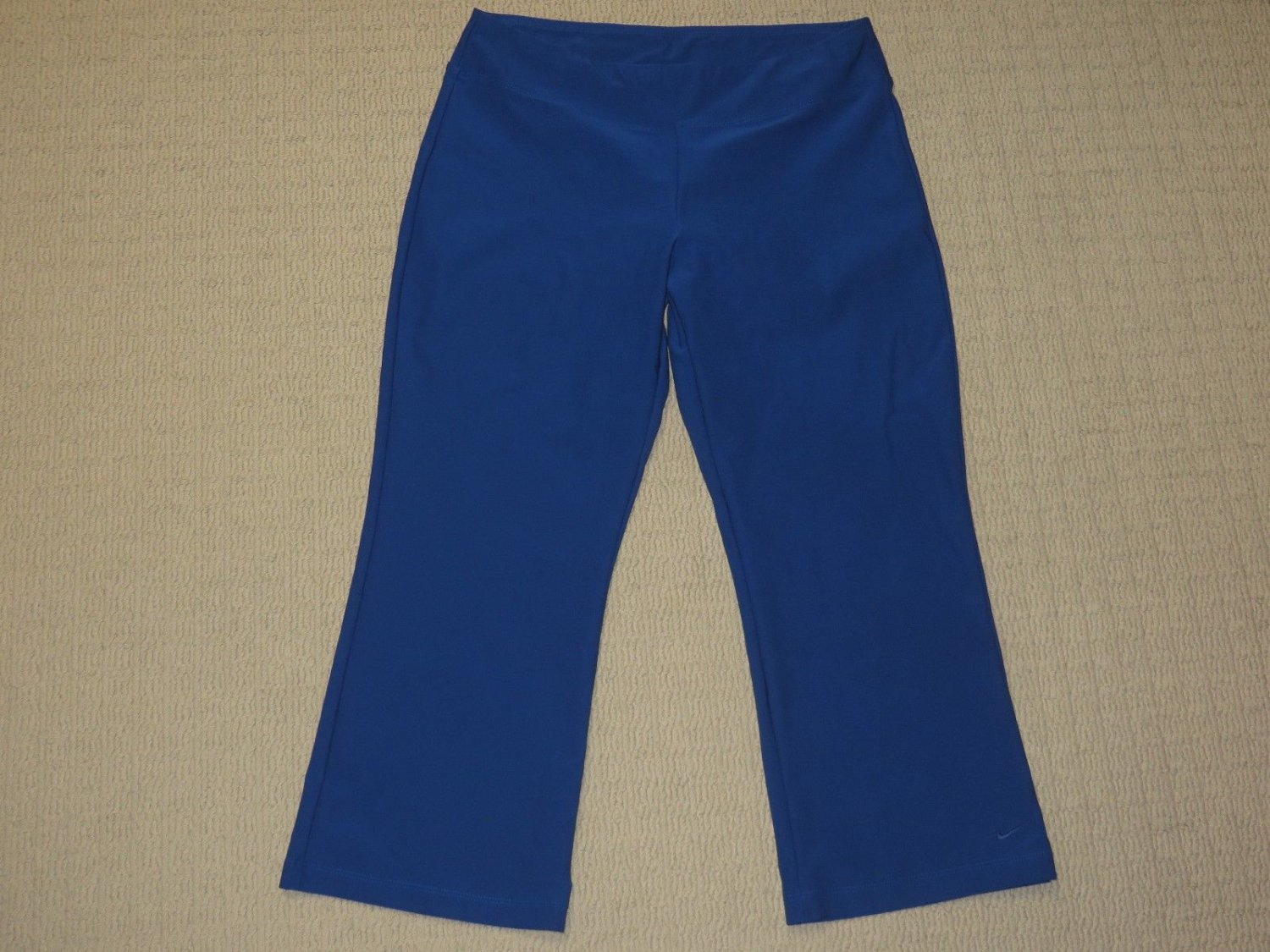 Womens Nike Dri-Fit Stretch Loose Cropped Capri Pants Large 12-14 Blue Athletic