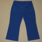 Womens Nike Dri-Fit Stretch Loose Cropped Capri Pants Large 12-14 Blue Athletic