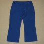 Womens Nike Dri-Fit Stretch Loose Cropped Capri Pants Large 12-14 Blue Athletic