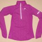 Womens Nike Dri-Fit Element Thumb Holes 1/4 Zip Long Sleeve Pullover XS Pink