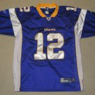 NFL Football Minnesota Vikings Percy Harvin #12 Sewn Jersey Sz 50 Reebok OnField