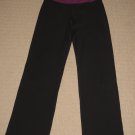 Womens Nike Fit Dry Stretch Loose Long Pants Small 4-6 Black Purple Athletic