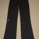 Womens Under Armour All Season Gear Fitted Pants SM Small Black Athletic Running