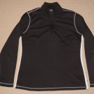 Womens Adidas 1/4 Zip Golf Long Sleeve Shirt Pullover Jacket Medium Black White
