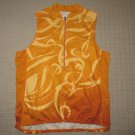 Womens Cannondale Feel It Cycling Sleeveless Jersey Medium Back 3 Pockets Orange