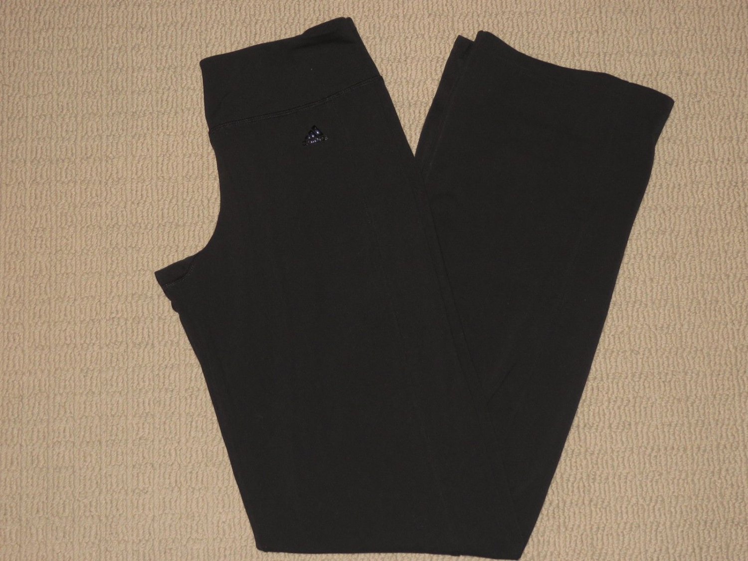 Womens Adidas Climalite Stretch Boot Cut Lounge Pants Small Black Athletic Yoga