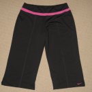 Womens Nike Performance Stretch Cropped Capri Pants Medium 8-10 Black Athletic