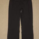 Womens Lululemon Tadasana Crop Capri Slit Leg Pants Sz: 4 Black Yoga Activewear