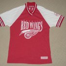 NHL Vintage Detroit Red Wings V-Neck Short Sleeve T-Shirt Small Mitchell & Ness