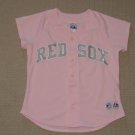 MLB Boston Red Sox Sewn Jersey Womens Small Genuine Merchandise Majestic Pink