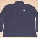 Mens The North Face 1/4 Zip Fleece Long Sleeve Top Pullover Sweater XLarge Blue