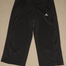 Womens Adidas Climalite Yoga 3 Stripes Capri Pants Medium Black Running Workout