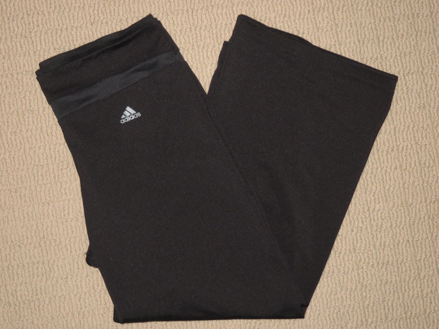 Womens Adidas Climacool Stretch Cropped Capri Pants Small Black Athletic Yoga