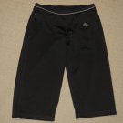 Womens Adidas Climalite Stretch Cropped Capri Pants Medium Black Athletic Yoga