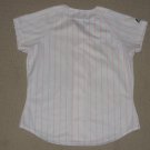 MLB Baseball Cleveland Indians Sewn Jersey Top Womens Medium Majestic Pink White