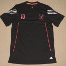 Lionel Messi #10 Adidas 3 Stripes Jersey Shirt Tops Womens XL XLarge Black