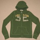 Womens Hollister Del MAr 22 California Hoodie Zip Sweatshirt Jacket Large Green