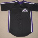 MLB Baseball Colorado Rockies Sewn Stitched Jersey Small Majestic Black