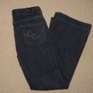 Womens Express Eva Fit & Flare Demin Jeans Sz: 2s Low Rise Dark Wash