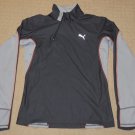 Mens Puma Windstopper Thumb Holes 1/2 Zip Softshell Pullover Jacket Medium Gray