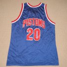 NBA Basketball Vintage Detroit Pistons #20 Jersey Adult Sz: 48 Champion Blue