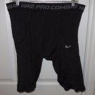 Mens Nike Pro Combat Dri-Fit Padded Pads Compression Girdle Shorts XL Black