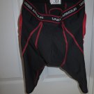 Mens Under Armour MPZ Football Padded Compression Shorts Girdle XL Black Red