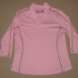 Womens Cutter & Buck CB DryTec Golf 3/4 Sleeve Shirt Top Pullover Medium Pink
