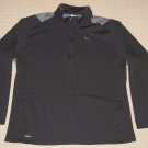 Mens Nike Fit Dry 1/4 Zipper Long Sleeve Pullover Sweatshirt XLarge Black Gray