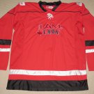 Adult Molson I AM Canadian Beer Maple Logo Sewn Lace Up Hockey Jersey Large Red