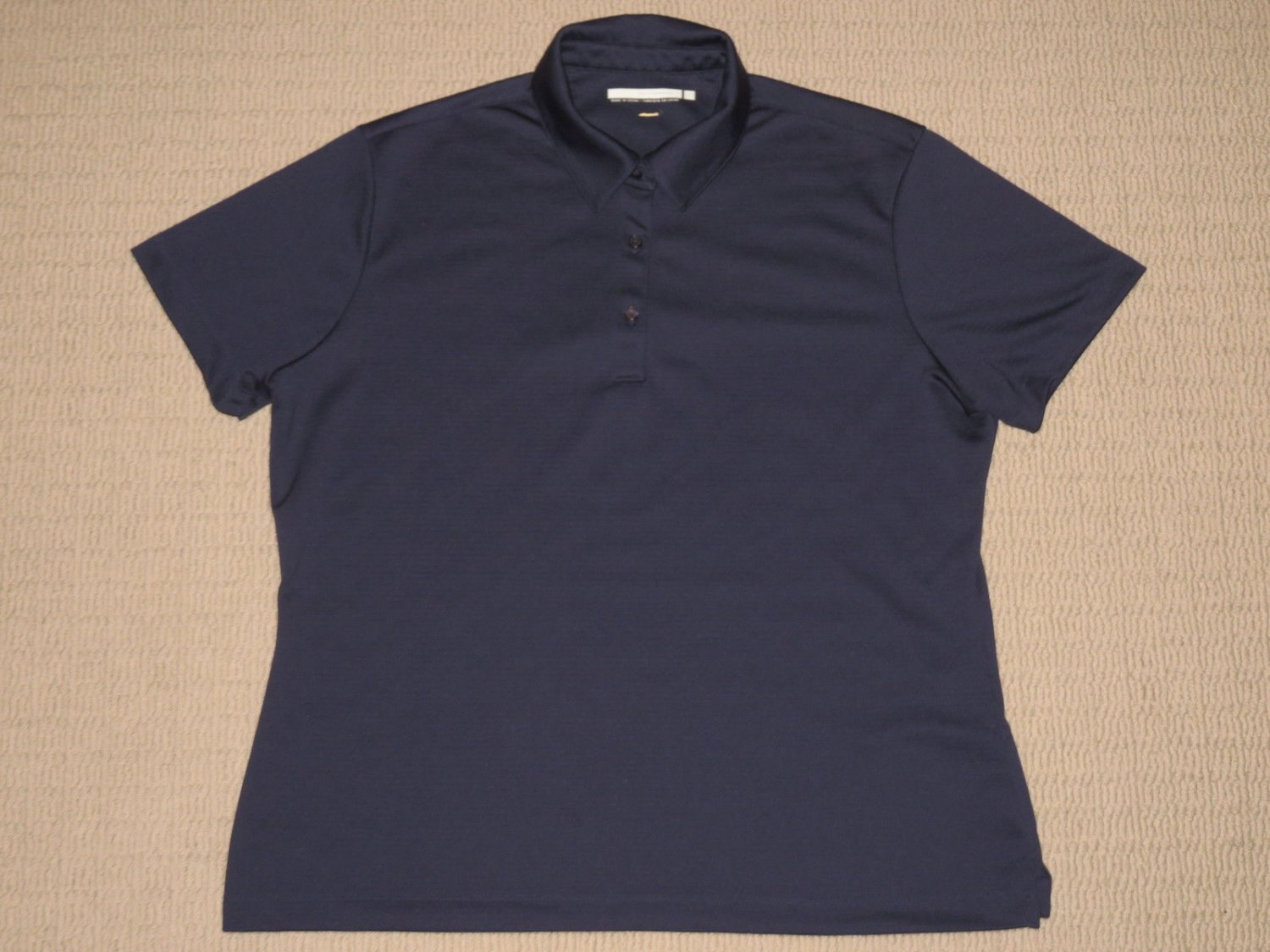 Womens Greg Norman Play Dry Short Sleeve SS Golf Polo Shirt Top XL XLarge Blue