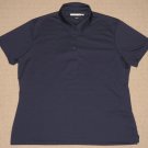 Womens Greg Norman Play Dry Short Sleeve SS Golf Polo Shirt Top XL XLarge Blue