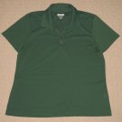 Womens Greg Norman Play Dry Short Sleeve SS Golf Polo Shirt Top XL XLarge Green