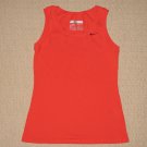 Womens Nike Fit Dry Sleeveless Tank Top Small XS 0-2 Orange Athletic Workout