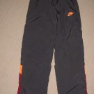 Boys Nike Nylon Track Windbreaker Pants Youth Medium Gray Orange 2 Pockets