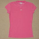 Womens Under Armour Compression Base Layers SS Shirt Top Medium MD Pink Yoga