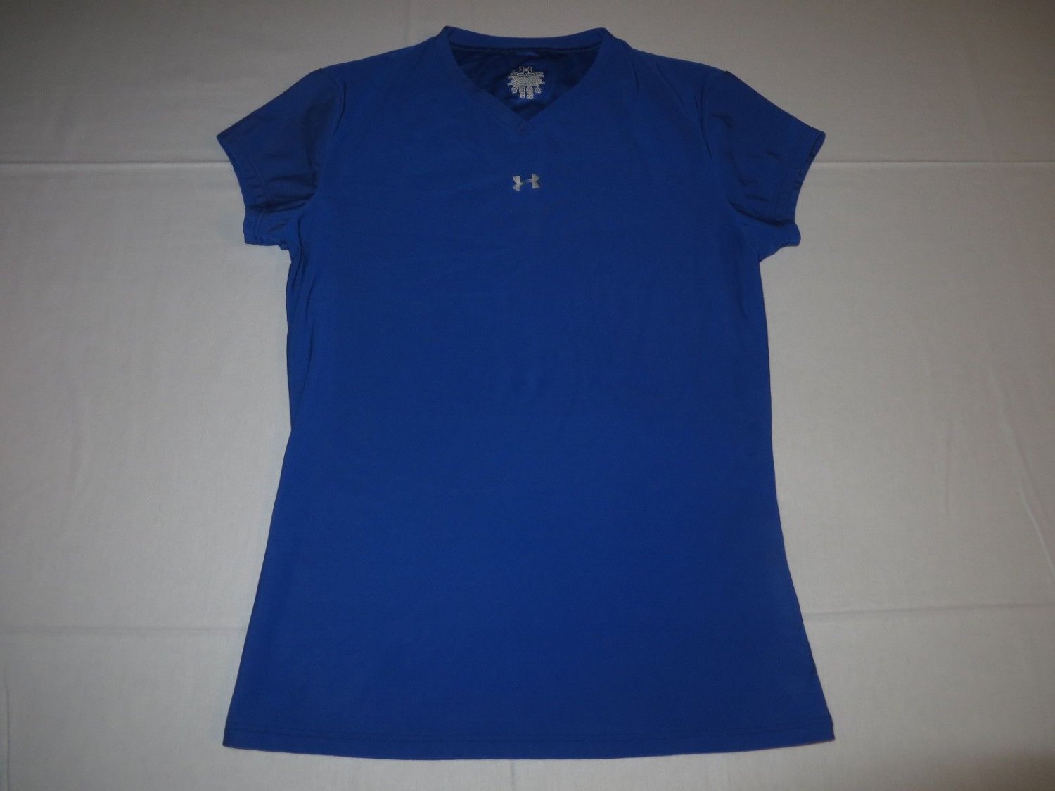 Womens Under Armour Compression Base Layers Short Sleeve Shirt Top LG Large Blue