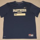 NCAA Nike Dri-Fit Pittsburgh Pitt Panthers Football Short Sleeve Shirt XL Blue
