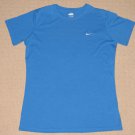 Womens Nike Fit Dry Running Athletic Fitness Yoga Shirt Medium 8-10 Blue EUC