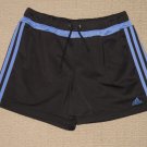Womens Adidas Running Athletic Fitness Training Shorts S Small Black 3 Stripes