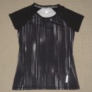 Womens Reebok Athletic Running Workout Short Sleeve Shirt XS Small Multi-Color