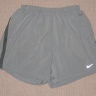 Womens Nike Running Dri-Fit Athletic Training Yoga Shorts Medium Gray 3 Pockets