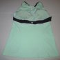 Womens Lululemon Built Bra Racerback Tank Top Sz: 12 Mint Green Black Activewear