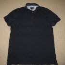 Womens Banana Republic Short Sleeve SS Casual Polo Shirt Large Blue 100% Cotton