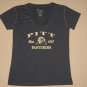 NCAA Pittsburgh Pitt Panthers Short Sleeve SS Shirt Womens Large Colosseum Blue