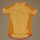 Womens Pearl Izumi Bike Cycling 1/2 Zipper Jersey Medium Yellow Back Pockets