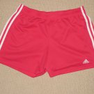 Womens Adidas ATS Dry Running Athletic Fitness Gym Shorts 3 Stripes Medium Pink