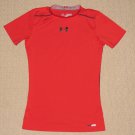 Boys Under Armour UA Fitted UPF 50+ Compression SS Shirt Youth Medium YMD Red