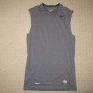 Womens Nike Pro Team Fit Dry Compression Stretch Athletic Tank Top Medium Gray
