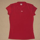Womens Under Armour Compression Base Layers SS Shirt Top Large LG Red Athletic